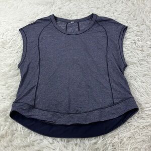 Lululemon Pace Perfect Short Sleeve Heathered Midnight Navy